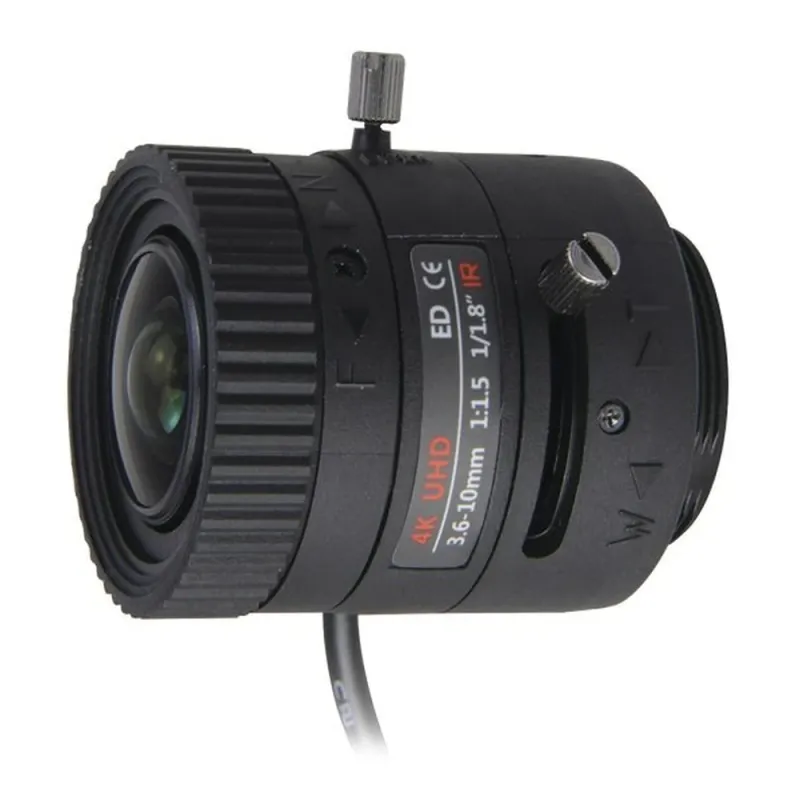 Lente Varifocal SYSCOM - 4K - 3.6 a 10 mm - IRIS Automático - Formato 1/1.8 - SYS-03610-DIRS