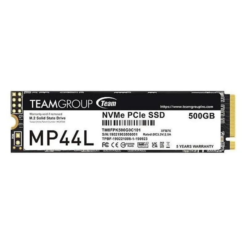Unidad de Estado Sólido TEAMGROUP MP44L - M.2 - 500GB - PCI-E 4.0 - TM8FPK500G0C101