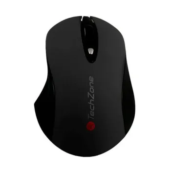 Mouse TechZone TZ16MOU01 - Inalámbrico - 800 / 1600 Dpi - Negro - TZ16MOU01-INA