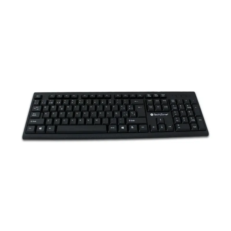 Teclado TechZone TZ16TEC01-ALA - Alámbrico - Ergonómico - TZ16TEC01-ALA
