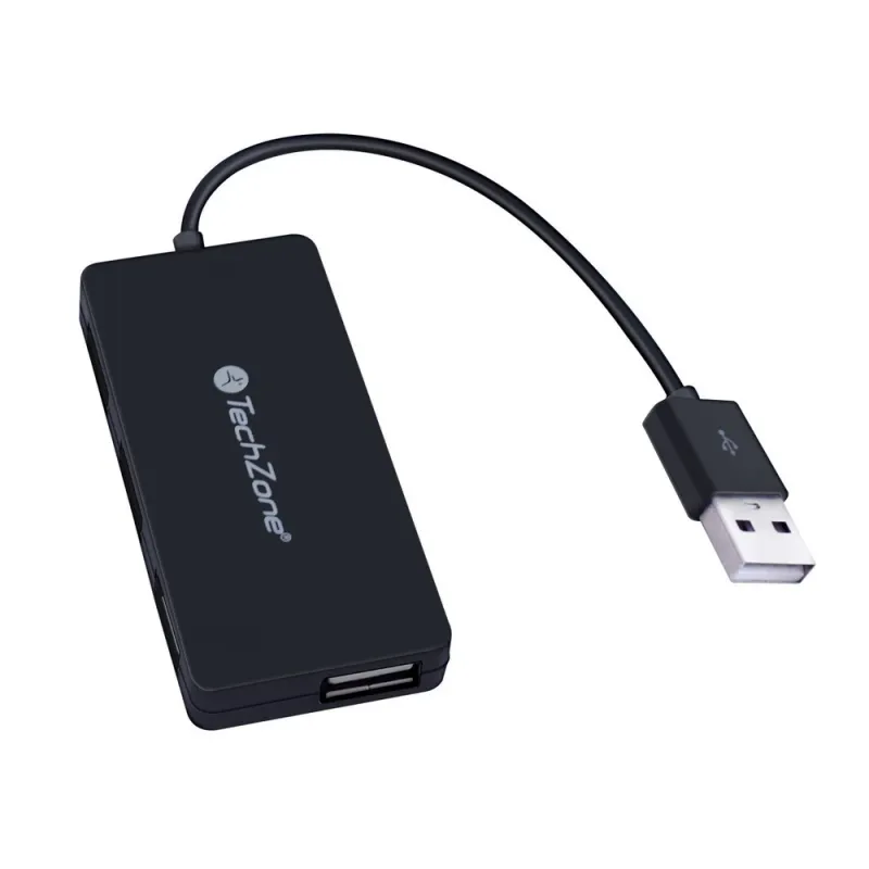 Hub TechZone TZ17HUB02 - 4 Puertos - USB - TZ17HUB02