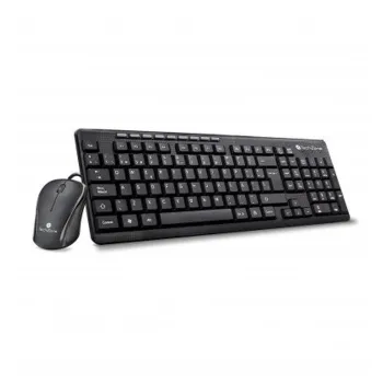 Teclado y Mouse TechZone TZ19COMB01-LA - Alámbricos - USB - Negro - TZ19COMB01-LA