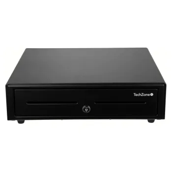 Cajón de Dinero TechZone - 5 Billetes - 8 Monedas - Negro - TZBE5B8M100