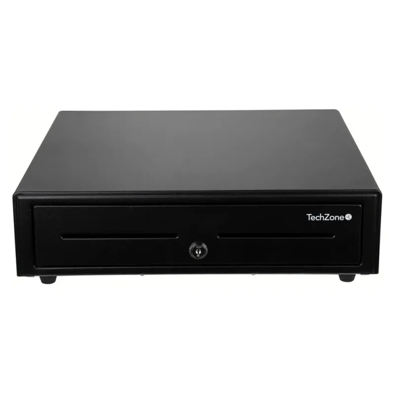 Cajón de Dinero TechZone - 5 Billetes - 8 Monedas - Negro - TZBE5B8M100