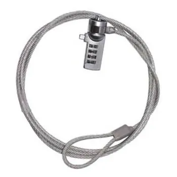 Cable con Candado TechZone TZCCL01 - De Combinación - 4 Dígitos - TZCCL01