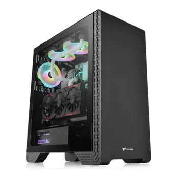 Gabinete Gamer Thermaltake S300 TG - Media Torre - ATX/Micro-ATX/Mini-ITX - Panel Lateral - CA-1P5-00M1WN-00