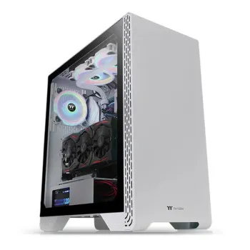 Gabinete Gamer Thermaltake S300 TG Snow - Media Torre - ATX/Micro-ATX/Mini-ITX - Panel Lateral - CA-1P5-00M6WN-00