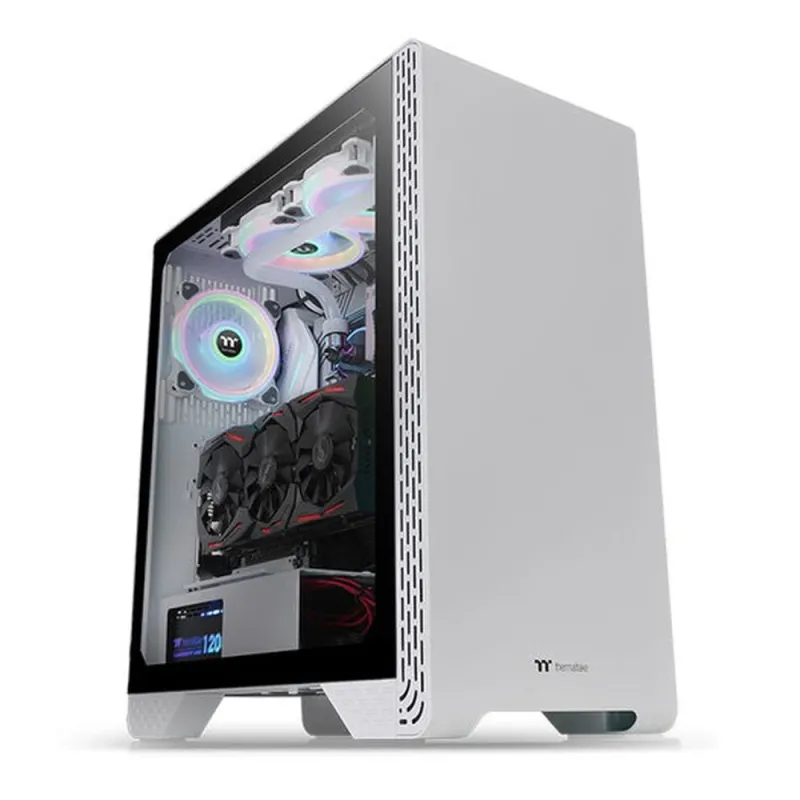 Gabinete Gamer Thermaltake S300 TG Snow - Media Torre - ATX/Micro-ATX/Mini-ITX - Panel Lateral - CA-1P5-00M6WN-00