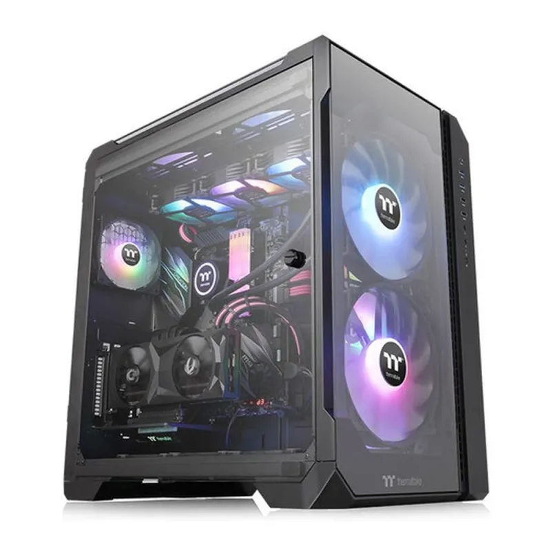 Gabinete Gamer Thermaltake View 51 TG ARGB - Media Torre - ATX/E-ATX/Micro ATX/Mini-ITX - Panel Lateral - Negro - CA-1Q6-00M1WN-00
