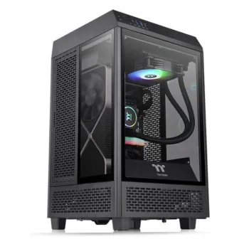 Gabinete Gamer Thermaltake Tower 100 - Mini Torre - Mini ITX - 2x Ventiladores - 3x Cristales Templados - CA-1R3-00S1WN-00