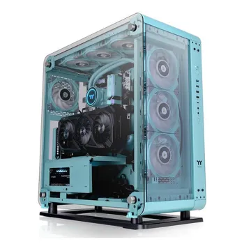 Gabinete Gamer Thermaltake Core P6 - Media Torre - ATX/Mini-ITX/Micro-ATX - Panel Lateral - Turquesa - CA-1V2-00MBWN-00