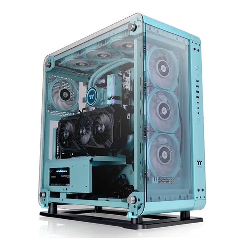 Gabinete Gamer Thermaltake Core P6 - Media Torre - ATX/Mini-ITX/Micro-ATX - Panel Lateral - Turquesa - CA-1V2-00MBWN-00