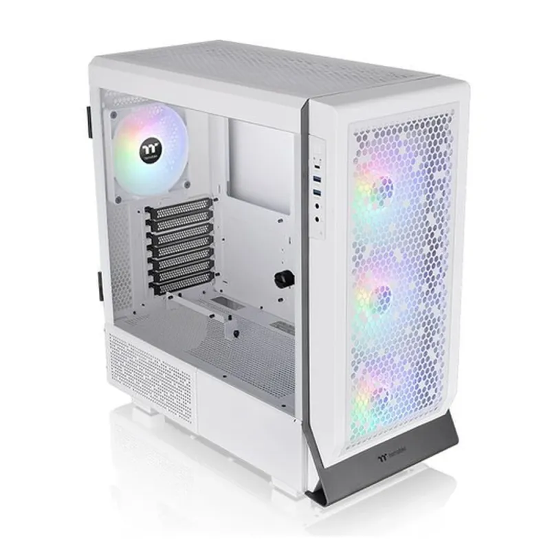 Gabinete Gamer Thermaltake Ceres 500 TG ARGB Snow - Media Torre - ATX/E-ATX/Micro ATX/Mini ITX - 4x Ventilador - Panel Lateral - Blanco - CA-1X5-00M6WN-00