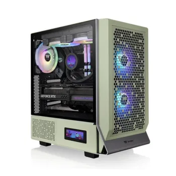 Gabinete Gamer Thermaltake Ceres 300 TG - Media Torre - ATX/Mini-ITX/Micro-ATX/E-ATX - 2 Ventiladores - Panel Lateral - Verde - CA-1Y2-00MEWN-00