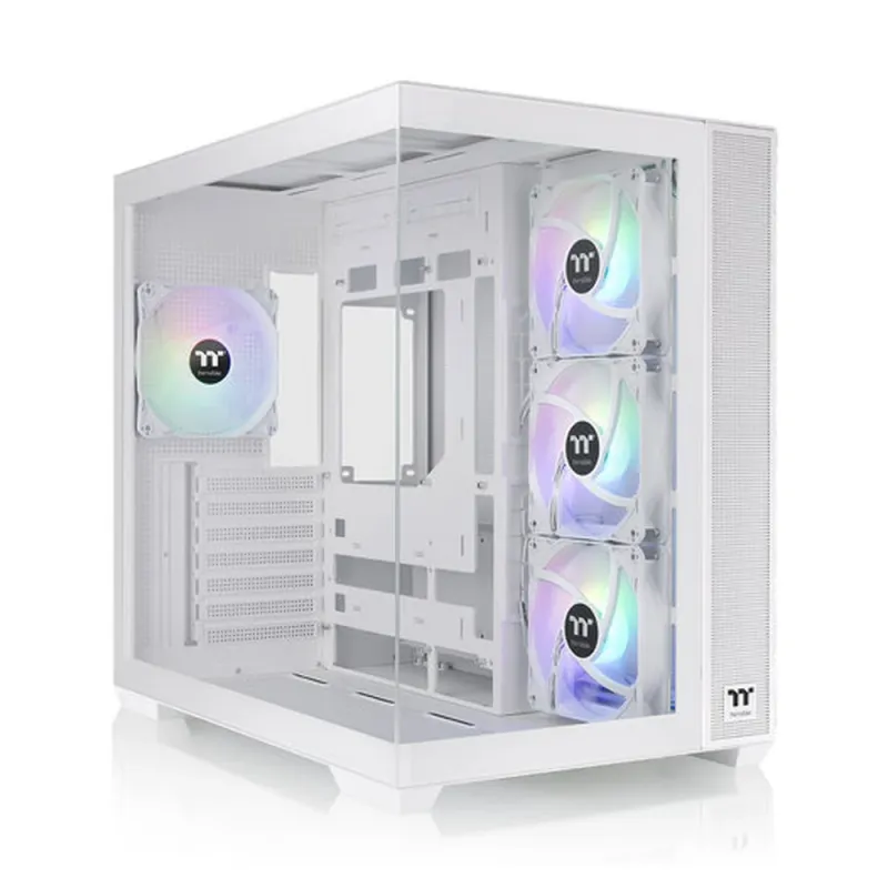 Gabinete Gamer Thermaltake View 380 TG ARGB - Media Torre - ATX/Micro ATX/Mini ITX - 4 Ventiladores - Panel Lateral - Blanco - CA-1Z2-00M6WN-00