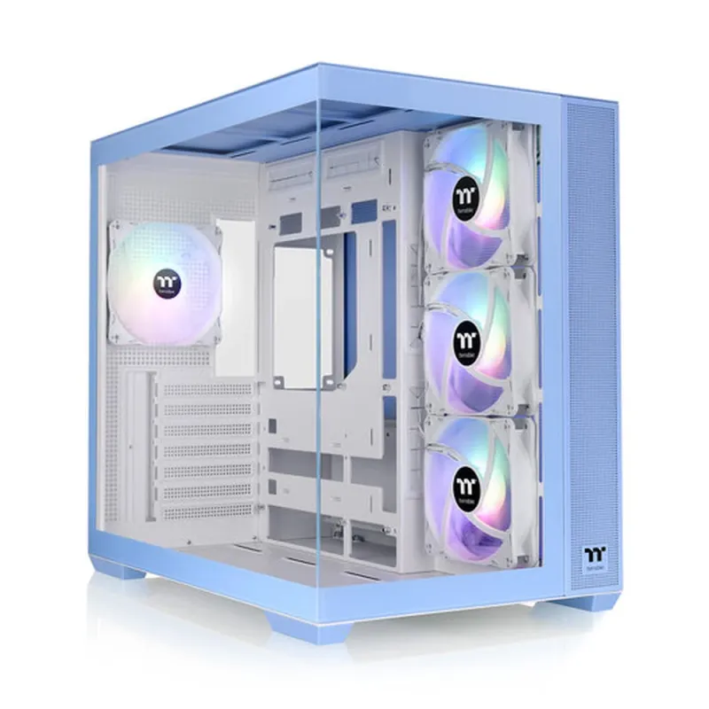 Gabinete Gamer Thermaltake View 380 TG ARGB - Media Torre - ATX/Micro ATX/Mini ITX - 4 Ventiladores - Panel Lateral - Azul - CA-1Z2-00MFWN-00