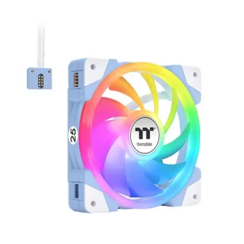 Kit de Ventiladores Thermaltake SWAFAN EX12 ARGB - 120mm - 2000 RPM - ARGB - Blanco con Azul - 3 Piezas - CL-F183-PL12BU-A