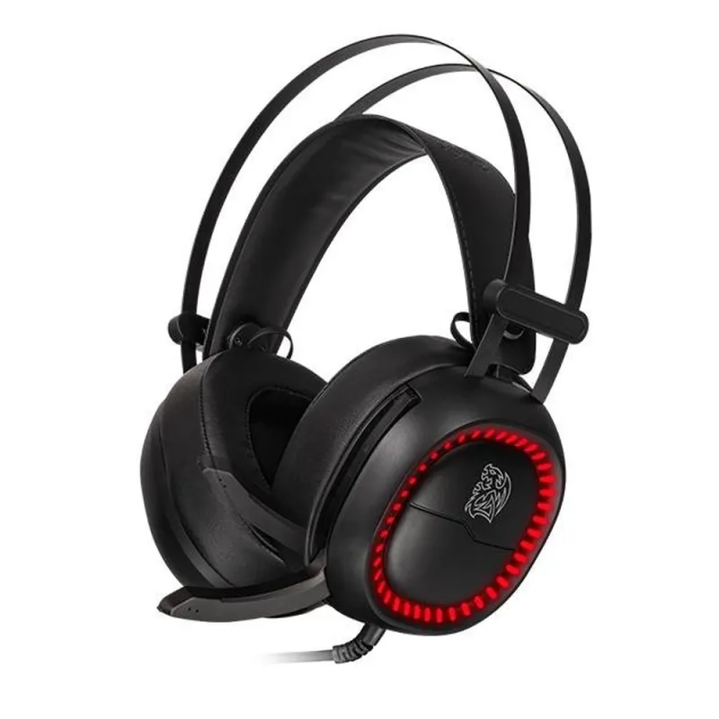 Diadema Gamer Thermaltake Tt eSPORTS Shock Pro Rgb 7.1 - Alámbrico - Micrófono - Rojo con Negro - HT-SHK-DIECBK-25