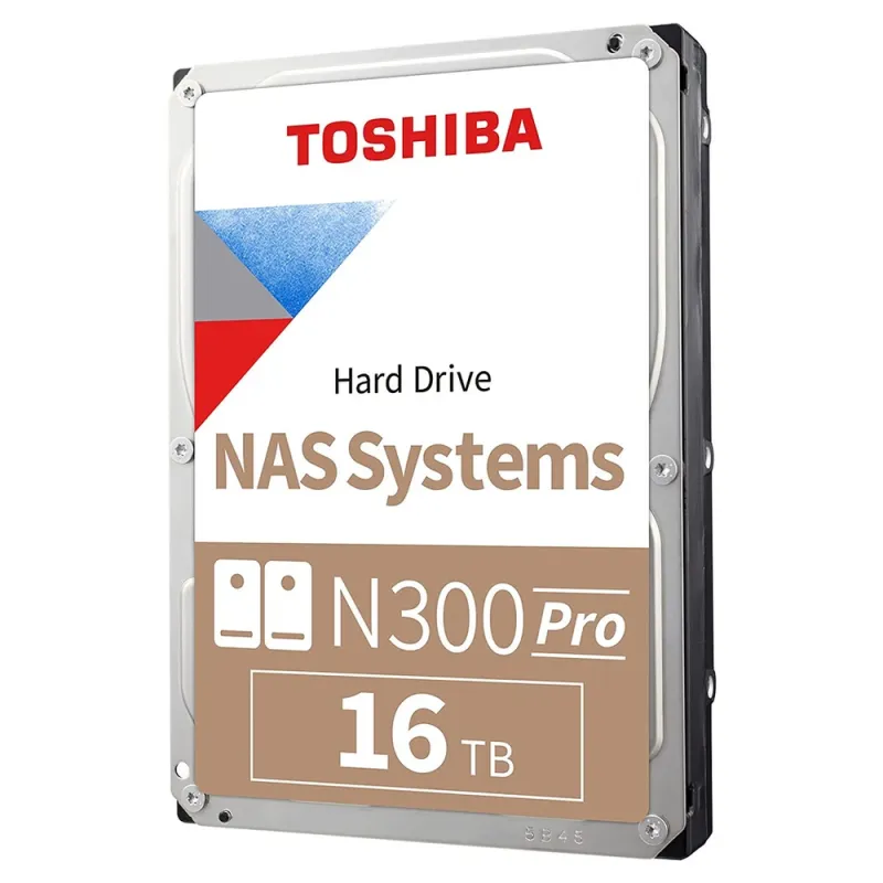 Disco Duro Toshiba N300 Pro - 3.5" - 16TB - SATA - para NAS - HDWG51GXZSTB