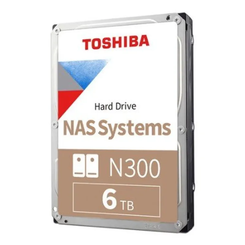Disco Duro Toshiba N300 - 3.5" - 6TB - SATA 3 - Para NAS - HDWG760XZSTA