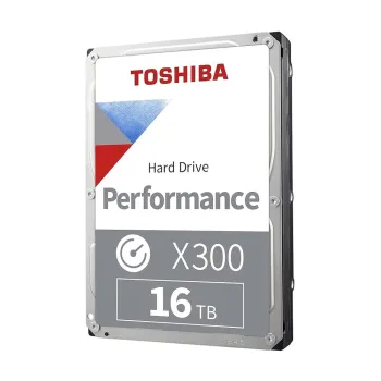Disco Duro Interno Toshiba X300 Performance 16TB 3.5 Pulgadas SATA 6Gb/s 7200rpm con 512MB Cache para PC de Escritorio y Aplicaciones de Alto Rendimiento - HDWR51GXZSTA