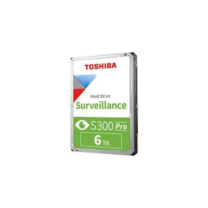 Disco Duro Interno Toshiba S300 Pro 6TB 3.5 Pulgadas SATA 6Gb/s 7200rpm con 256MB de Caché - Optimizado para Videovigilancia y Operación 24/7 - HDWTA60UZSVAR