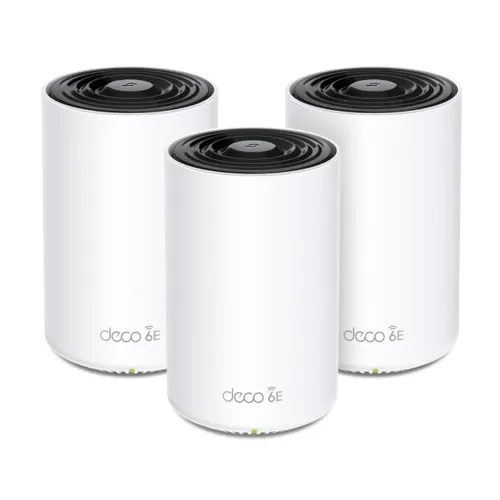 Sistema Wi-Fi DECO XE75 - 6/5/2.4GHz - 2402/2402/574 Mbps - 3x RJ-45 - 4 Antenas Internas - 3 Piezas - DECO XE75(3-PACK)
