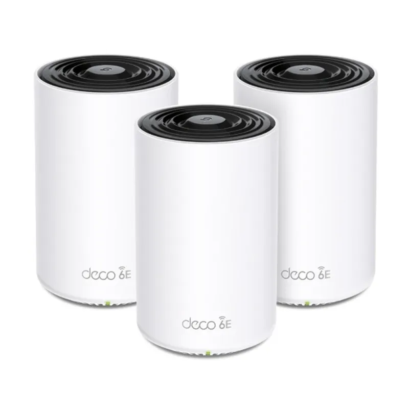 Sistema Wi-Fi DECO XE75 - 6/5/2.4GHz - 2402/2402/574 Mbps - 3x RJ-45 - 4 Antenas Internas - 3 Piezas - DECO XE75(3-PACK)