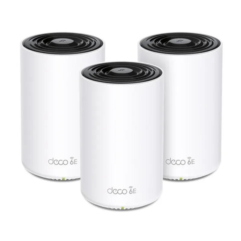 Sistema Wi-Fi TP-LINK DECO XE75 Pro - 2.4/5/6GHz - 574/2402/2402Mbps - 2x RJ-45 - 3 Piezas - DECO XE75 PRO(3-PACK)