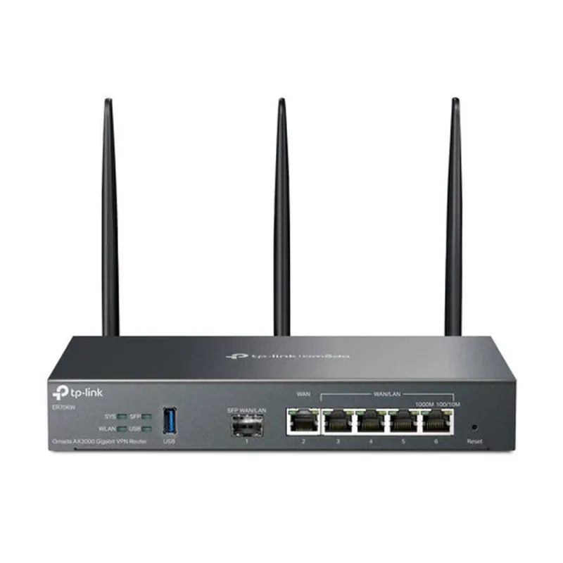 Router TP-Link Omada AX3000 - 2.4/5GHz - 2402 Mbps - 4x RJ-45 - 3 Antenas - ER706W