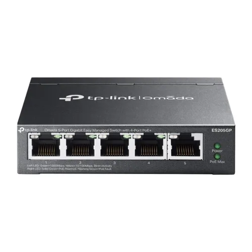 Switch TP-LINK ES205GP - 5 Puertos - Gigabit - 4 PoE - ES205GP Switch TP-LINK ES205GP - 5 Puertos - Gigabit - 4 PoE - ES205GP