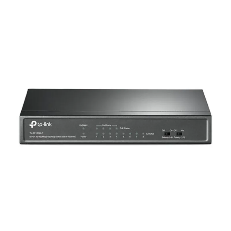 Switch TP-LINK TL-SF1008LP - Fast Ethernet - 8 Puertos - Soporta 4 PoE - No Gestionado - TL-SF1008LP