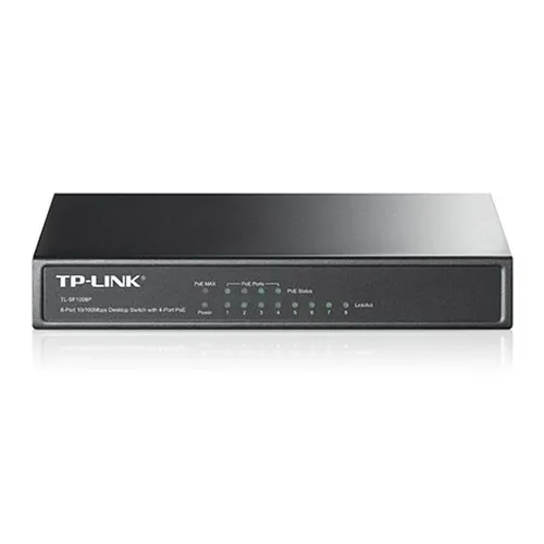 Switch TP-LINK SF1008P - 8 Puertos - Fast Ethernet - PoE - No Gestionado - TL-SF1008P Switch TP-LINK SF1008P - 8 Puertos - Fast Ethernet - PoE - No Gestionado - TL-SF1008P
