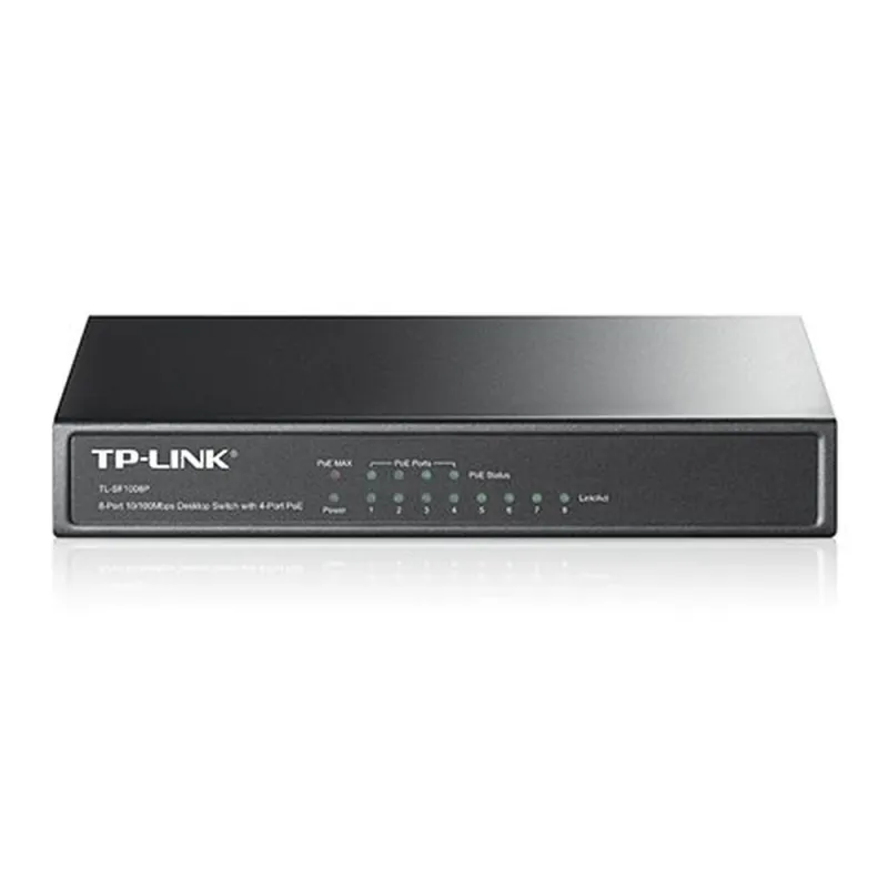Switch TP-LINK SF1008P - 8 Puertos - Fast Ethernet - PoE - No Gestionado - TL-SF1008P