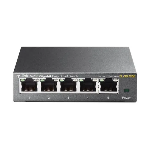 Switch TP-LINK TL-SG105E - Gigabit Ethernet - 5 Puertos - No Gestionado - TL-SG105E Switch TP-LINK TL-SG105E - Gigabit Ethernet - 5 Puertos - No Gestionado - TL-SG105E