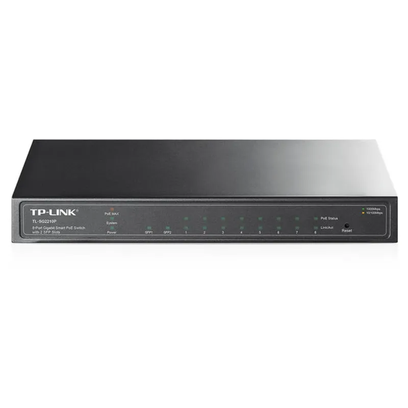 Switch TP-LINK SG2210P - 8 Puertos Gigabit - PoE - 2 SFP - Gestionado - TL-SG2210P
