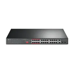 Switch TP-LINK TL-SL1226P - 24 Puertos - Fast Ethernet - 2 Gigabit - 2 SFP - No Gestionado - TL-SL1226P Switch TP-LINK TL-SL1226P - 24 Puertos - Fast Ethernet - 2 Gigabit - 2 SFP - No Gestionado - TL-SL1226P