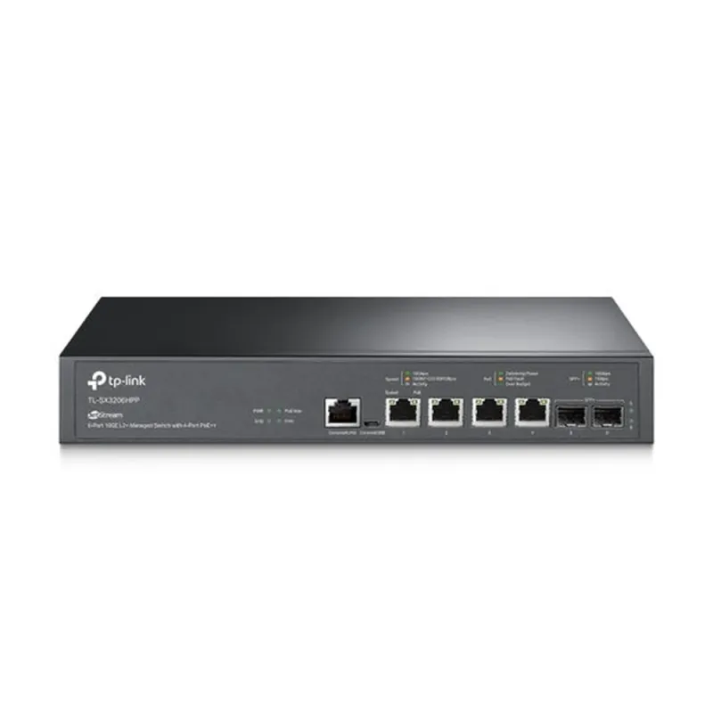 Switch TP-LINK TL-SX3206HPP - 4 Puertos - 10GE - PoE - 2 SFP - Gestionado - TL-SX3206HPP