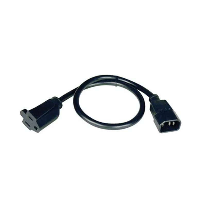 Cable de Alimentación Tripp-Lite - (IEC-320-C14 a NEMA 5-15R) de 0.61 m - Negro - P002-002