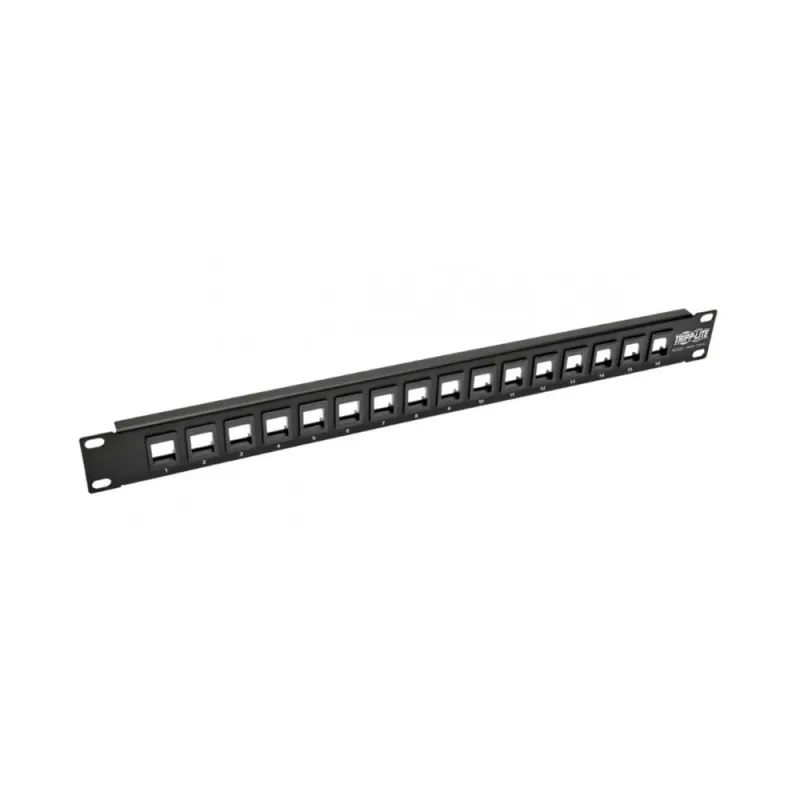 Panel de Parcheo Tripp Lite N062-016-KJ - 16 Puertos - 1U - Cat6A - N062-016-KJ