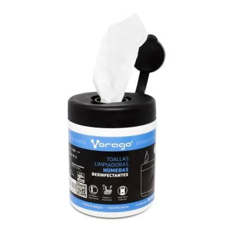 Toallas Limpiadoras Húmedas Vorago Cln 107 30 Piezas - CLN-107
