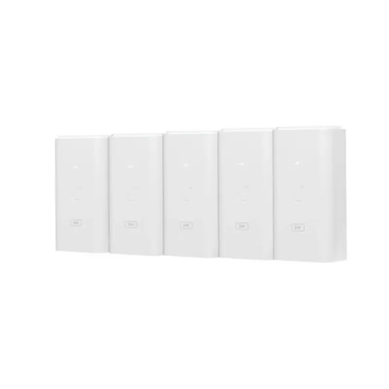 Adaptadores Ubiquiti POE-24-24W-5P - 2 Puertos Ethernet - 24VDC - 1.0A - PoE - 5 Unidades - Blanco - POE-24-24W-5P