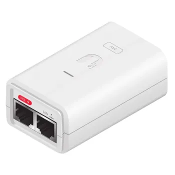 Inyector Ubiquiti - 2x RJ-45 - PoE -Gigabit - 24V - 7W - POE-24-7W-G-WH