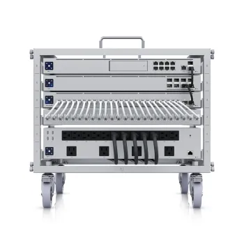 Unifi Rack Móvil Ubiquiti U-RACK-6U-TL - 6 Unidades - Incluye 1 Patchpanel de 24 Puertos Gigabit - No Requiere Herramientas - Incluye Ruedas - U-RACK-6U-TL