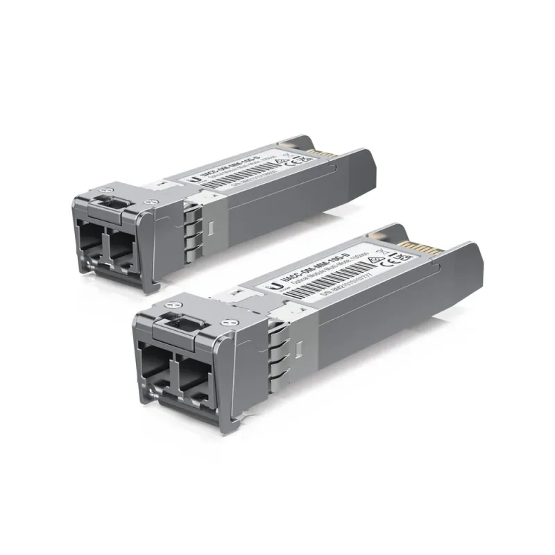 Transceptor Ubiquiti UFiber Módulo SFP+ 10G - LC - 850nm - Multimodo - 300m - 2 Piezas - UACC-OM-MM-10G-D-2