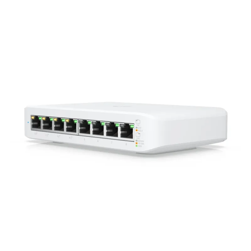 Switch Ubiquiti UniFi Switch Lite 8 PoE - 8 Puertos - Gigabit - PoE - Gestionado - USW-LITE-8-POE