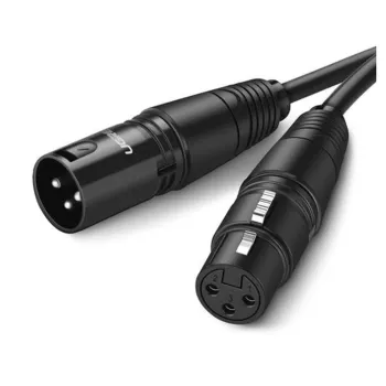 Extensión UGREEN 20712 - Para Micrófono - XRL - Macho a Hembra - 5M - Negro - 20712