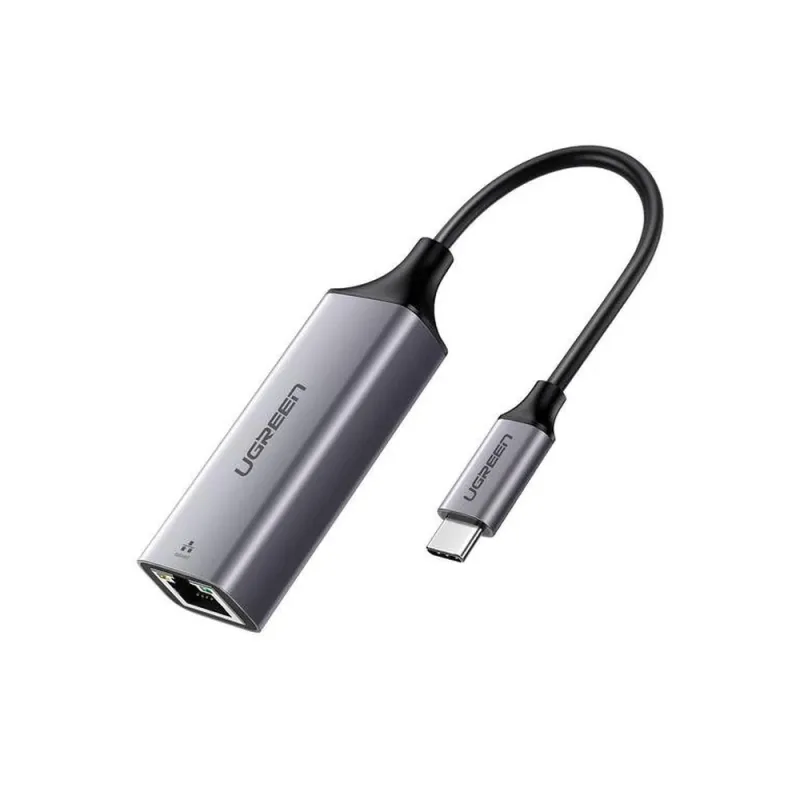 Adaptador de Red UGREEN 50737 - USB-C a RJ-45 Gigabit - Negro/Gris - 50737
