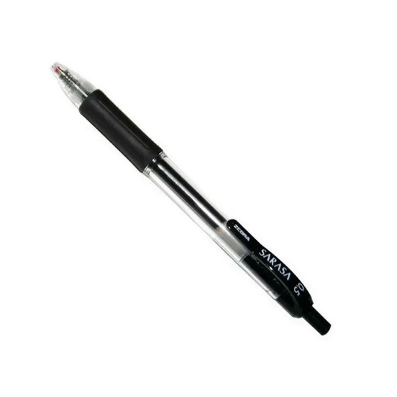 Bolígrafo Zebra Sarasa Retractil - Fino - 0.5mm - Gel - Negro - 12 Piezas - 8850