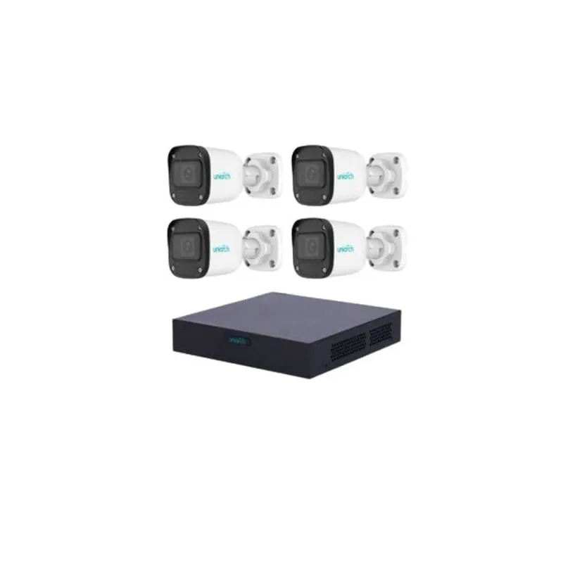 Kit de Vigilancia Uniarch XVR301-04F/4*UAC-B112-F28 - DVR 4 Canales - 4 Cámaras UAC-B112-F28 - Fuente de Poder Profesional - XVR301-04F/4*UAC-B112-F28
